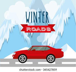 winter roads design, vector illustration eps10 graphic 