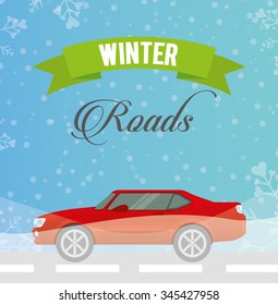winter roads design, vector illustration eps10 graphic 