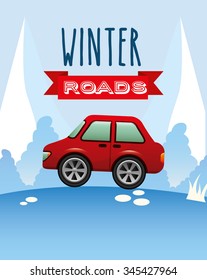 winter roads design, vector illustration eps10 graphic 