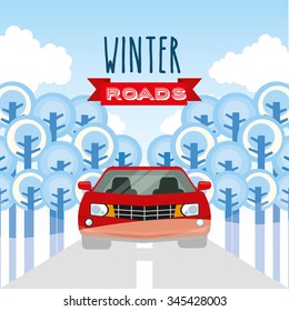 winter roads design, vector illustration eps10 graphic 