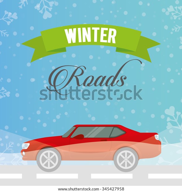winter\
roads design, vector illustration eps10 graphic\
