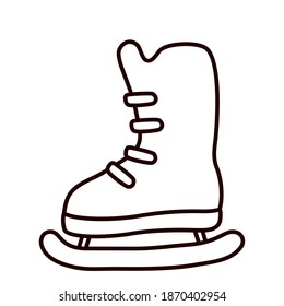 Winterrollskate-Design der Kleidersaison kalte Textilien und Mode Thema Vektorgrafik