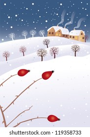 Winter and rosehip