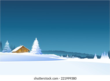 Winter rural  landscape
