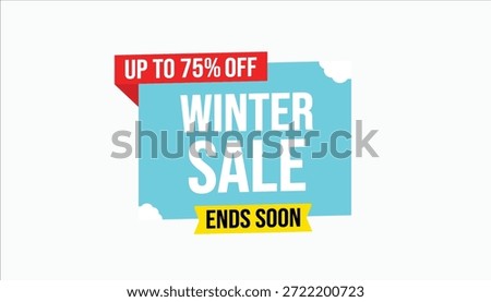winter sale up to 75% off ends soon limited time discount banner