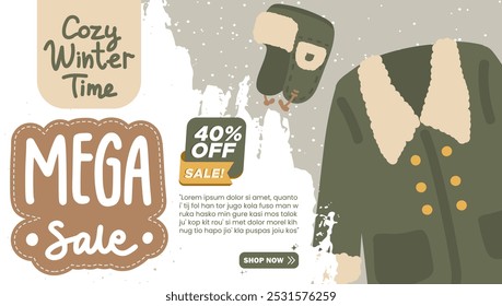 Winter Sale background, Winter Sale Banner