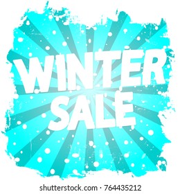 Winter Sale, background design template, vector illustration