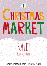 Winter sale background with hand drawn text. Sale. Winter sale. Christmas sale. New year sale. Vector illustration for your design
