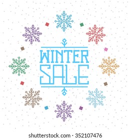 Winter sale background for your promotion concept . Creative business promotional.
