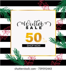 Winter sale banner