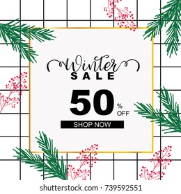 Winter sale banner