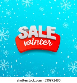 Winter sale banner, best offer, vector eps10 illustration