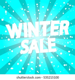 Winter Sale, banner design template, vector illustration