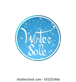 Winter Sale, banner design template, vector illustration