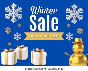 Winter Sale Banner Holiday Sign