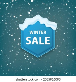 Winter Sale Banner On The Background Vector