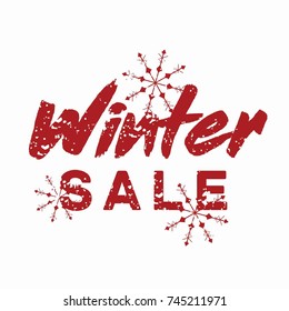 Winter sale banner template