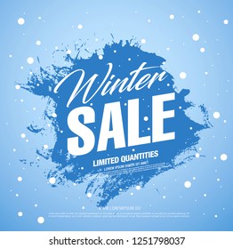 winter sale banner template design vector illustration