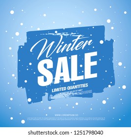 winter sale banner template design vector illustration