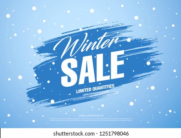 winter sale banner template design vector illustration