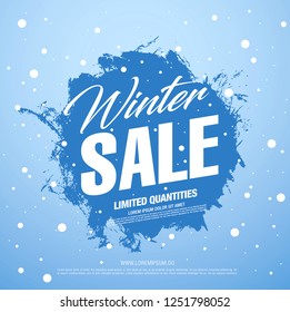 winter sale banner template design vector illustration