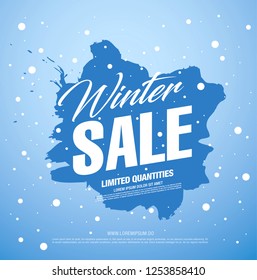 winter sale banner template design vector illustration