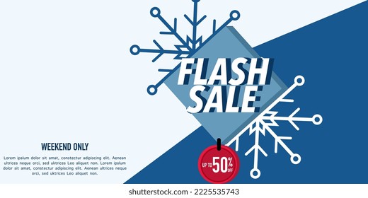 Winter sale banner template design, vector illustration design for advertisements, banners, flyers and flyers