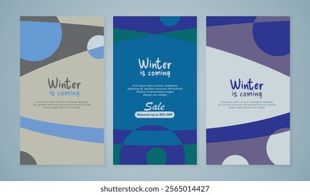 Winter sale banner template design