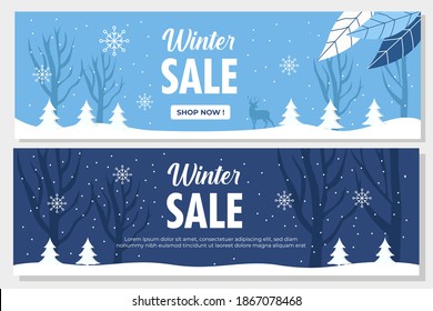 Winter Sale banner template banner. vector illustrator