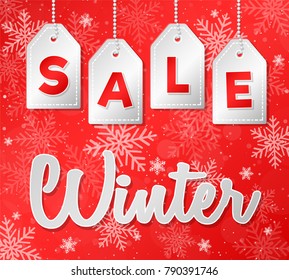 Winter Sale - banner. Vector.
