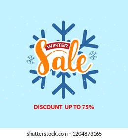 winter sale banner. Vector illustration