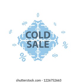 winter sale banner, vector illustration
