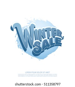 Winter sale banner. Vector illustration