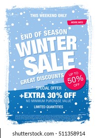 Winter sale banner. Vector illustration