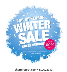 Winter sale banner. Vector illustration