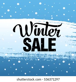 winter sale banner, vector illustration