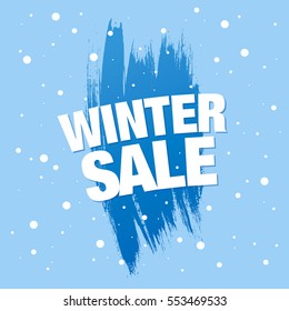 winter sale banner, vector illustration