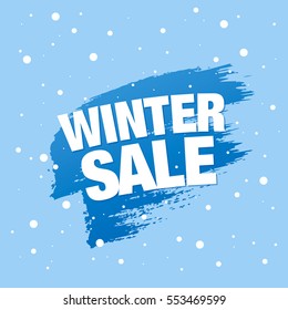 winter sale banner, vector illustration