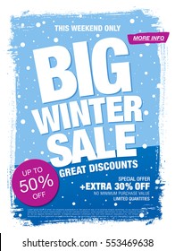 winter sale banner, vector illustration