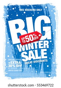 winter sale banner, vector illustration