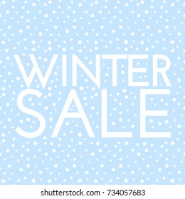 Winter Sale Banner, Vector Template