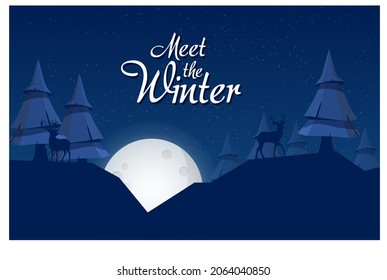 winter sale banners Post template with snowy background