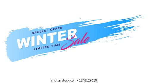 winter sale brush banner