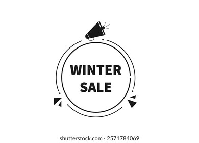 winter sale. Button for websites, Design Element, learn, stay, template, tuned, design, level, sign, speech, bubble  banner, modern, symbol, click. 

