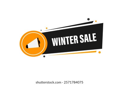 winter sale. Button for websites, Design Element, learn, stay, template, tuned, design, level, sign, speech, bubble  banner, modern, symbol, click. 

