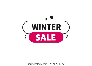 winter sale. Button for websites, Design Element, learn, stay, template, tuned, design, level, sign, speech, bubble  banner, modern, symbol, click. 

