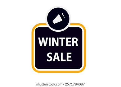 winter sale. Button for websites, Design Element, learn, stay, template, tuned, design, level, sign, speech, bubble  banner, modern, symbol, click. 

