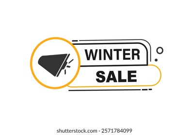 winter sale. Button for websites, Design Element, learn, stay, template, tuned, design, level, sign, speech, bubble  banner, modern, symbol, click. 

