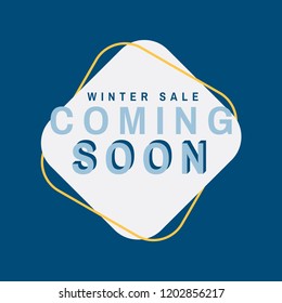 Winter sale coming soon vector