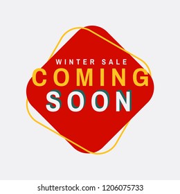 Winter sale coming soon vector